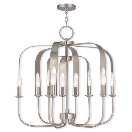 Addison 9 Light Brushed Nickel Chandelier