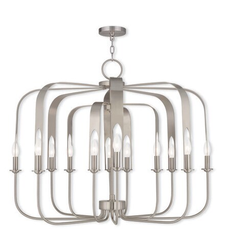 Addison 12 Light Brushed Nickel Chandelier