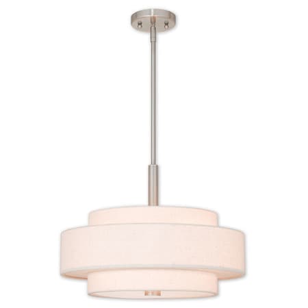 Meridian 4 Light Brushed Nickel Pendant