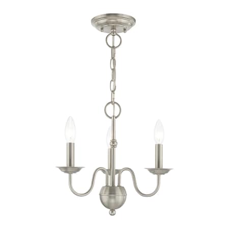 Windsor 3 Light Brushed Nickel Mini Chan