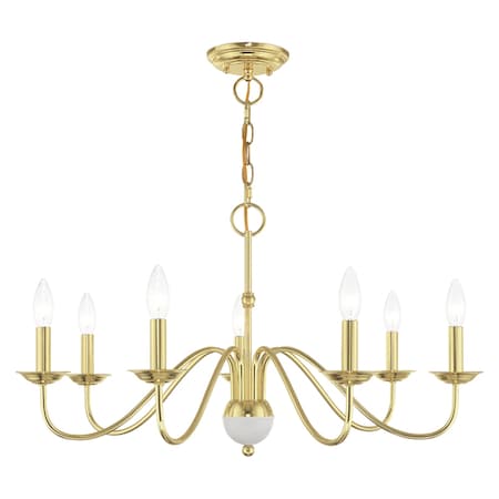 Windsor 7 Light Polished Brass Chandelier