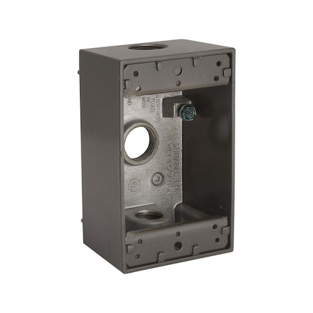 Weatherproof Box,3 Threaded Outlets 2