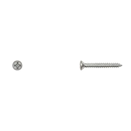 Sheet Metal Screw, #6 X 1 In, Zinc Plated Oval Head Phillips Drive