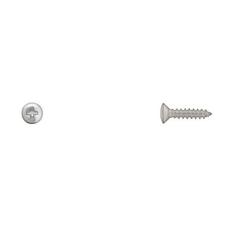 Sheet Metal Screw, #8 X 3/4 In, Zinc Plated Oval Head Phillips Drive