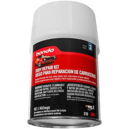Bondo® Body Repair Kit BRKIT-2PK-ES, Ready Mix Pouches, 2 Oz, 6 Per Case