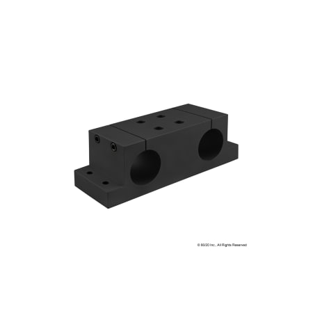 Black 2 Dia Dbl Shaft Mounting Block