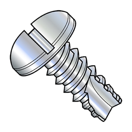 Sheet Metal Screw, #6-20 X 5/8 In, Zinc Plated Pan Head Slotted Drive, 10000 PK