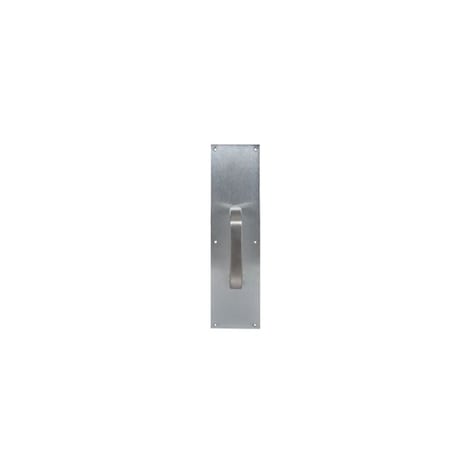 Square Corner Pull Plate With 8 1199 Pull Satin Chrome 3-1/2x15