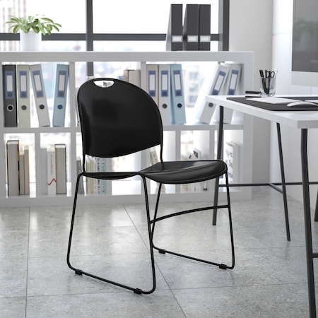 Black Stack Chair-Black Frame