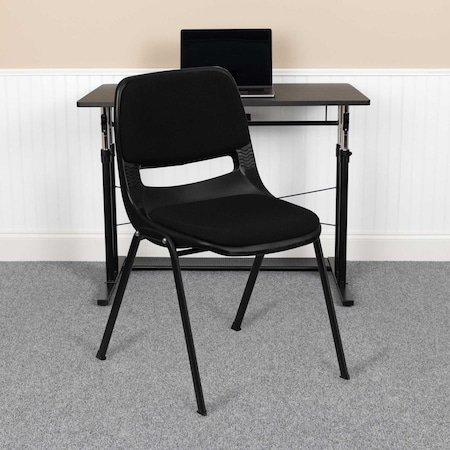 Black Plastic Pad Stack Chair