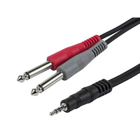 Trs Male To Two Ts Male Cable,5 Ft.