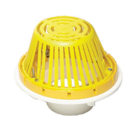 PVC Roof Drain With Plastic Dome,Fits 6 PVC Pipe