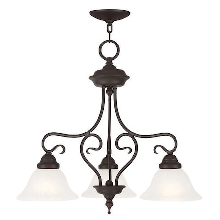 Coronado 3 Light Bronze Convertible Dinette Chandelier/Ceiling Mount