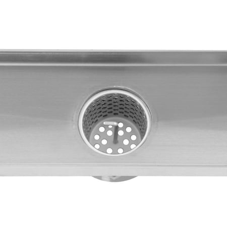 Designline™ 32 In. Stainless Steel Linear Shower Drain Square Grate