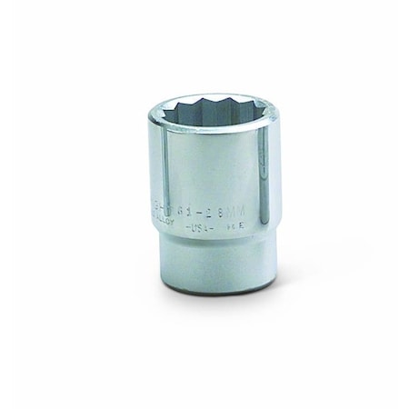 3/4 In Drive, 50mm 12 Pt Metric Socket, 12 Points