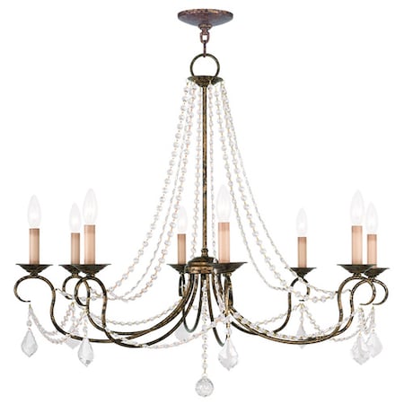 Pennington 8 Light Hand Applied Venetian Golden Bronze Chandelier