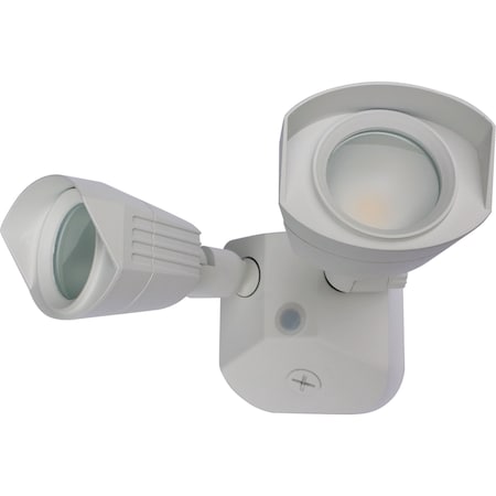 LED Security-Light - Dual Head - White Finish - 3000K