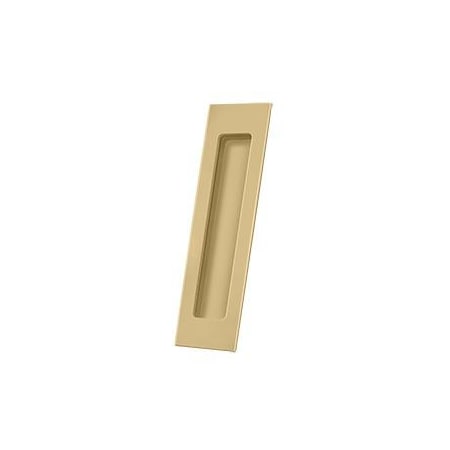 Flush Pull, Rect, Solid Brass, 7 X 1-7/8 X 3/8 Brushed Brass