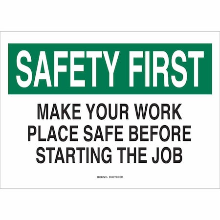 Sign,Safety Reminder,10X14,Aluminum, 42897