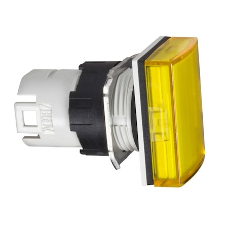 Rectangular Yellow Pilot Light Head 016