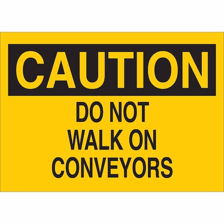 Caution Sign, 10 Height, 14 Width, Plastic, Rectangle, English