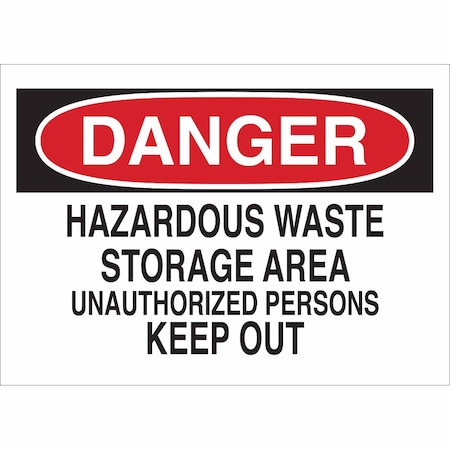 Danger Sign, 10 In H, 14 In W, Fiberglass, Rectangle, English, 70375
