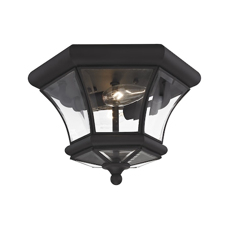 Monterey/Georgetown 2 Light Black Outdoor Ceiling Mount