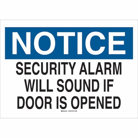 Notice Sign, 7 Height, 10 Width, Plastic, Rectangle, English