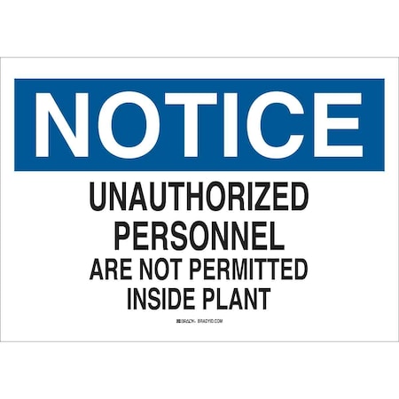 Notice Sign,14X20,BL And BK/WHT,ENG