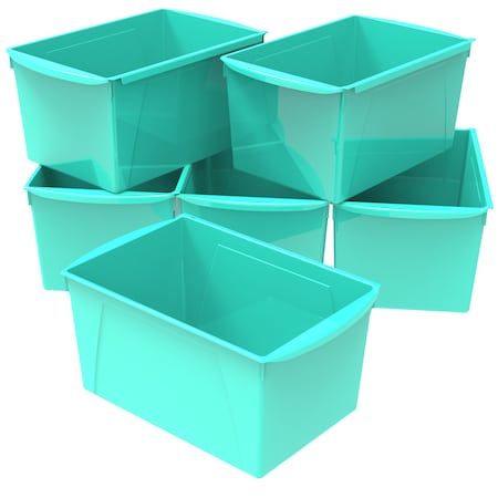 Book Bin, Teal, 6 PK