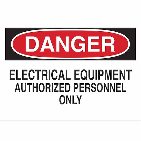 Danger Sign, 10 In Height, 14 In Width, Fiberglass, Rectangle, English