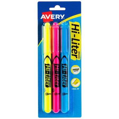 Hi-Liter Pen-Style Highlighters,Sm,PK3