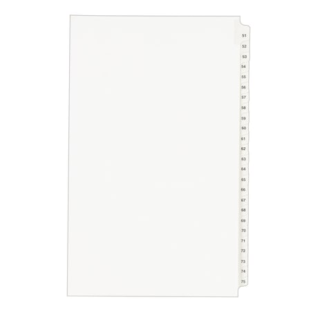 Standard Collated Legal Dividers Style