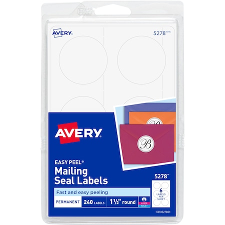 Mailing Seals,Permanent Adhesive,PK240