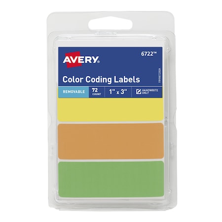 Rectangular Color Coding Labels,1,PK72