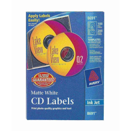 CD Labels,Matte White