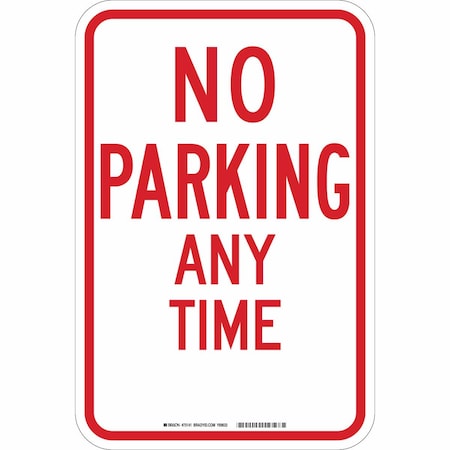No Parking Sign,18H,12W,Aluminum, 94119