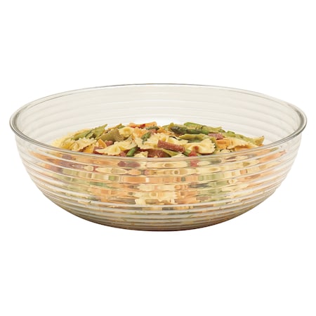 Round Ribbed Bowl,5.8 Qt,Clear