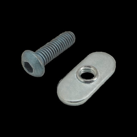 M6-1.00 Socket Head Cap Screw, Blue Zinc Plated Steel, 20 Mm Length