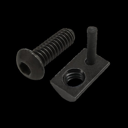 1/4-20 Socket Head Cap Screw, Black Zinc Plated Steel, 3/4 In Length