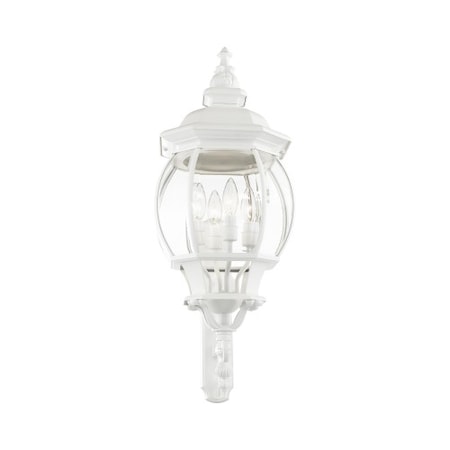 Textured WhiteOutdoorWall Lantern,4 Ligh