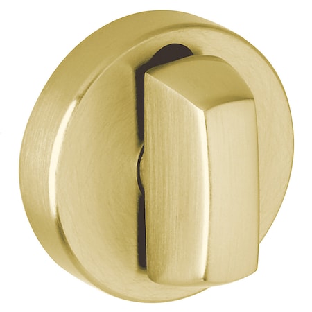 Round Satin Brass With Brown Turns Satin Brass With Brown