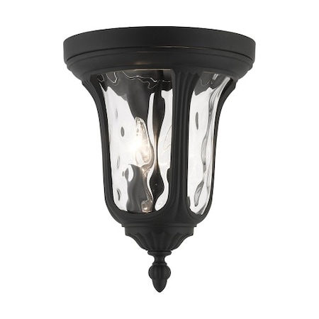 Textured Black Outdoor Ceiling Mount,2 L