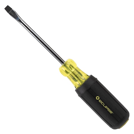 Slotted Screwdriver,1/4x4,Rubber Grip
