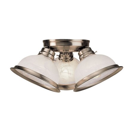 Home Basics 3 Light Brushed Nickel Ceili