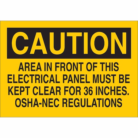 ELECTRICAL HAZARD SIGN, Legend Style: Text, 122477