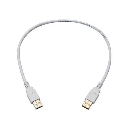 Usb 2.0 A M To A M Cable 1.5 Ft.,White