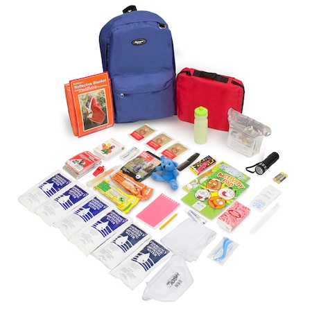 Keep-Me-Safe Children's Survival Kit, Royal Blue Backpack