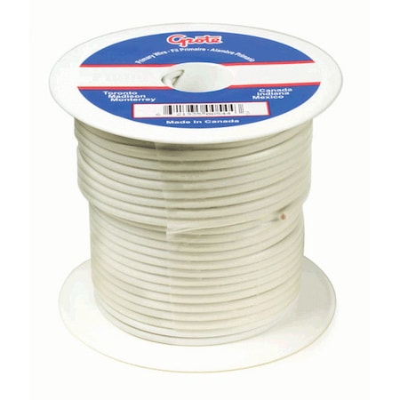 Sxl Wire,16 Gauge,White,100 Ft. Spool