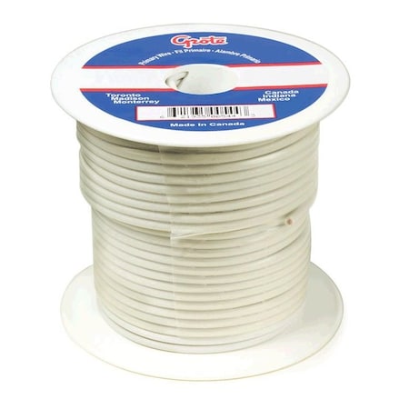 Primary Wire,20 Ga,White,100 Ft. Spool